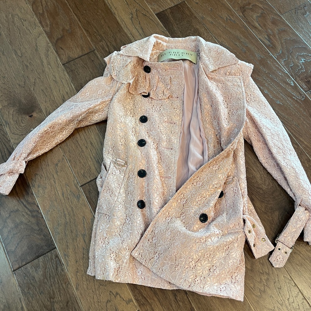 Burberry Pink Lace Women's Jacket